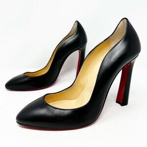 Christian Louboutin Agneska 100 Black Nappa Leather Pumps Size 39